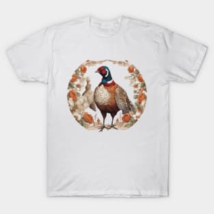 Pheasant with flowers T-Shirt